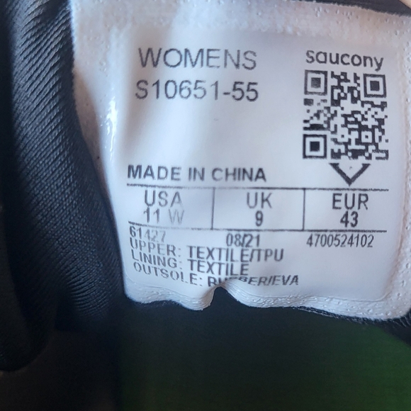 Saucony Ride 14 Gray Womens Running Trainers Sneakers Size 11 Wide - Picture 11 of 11